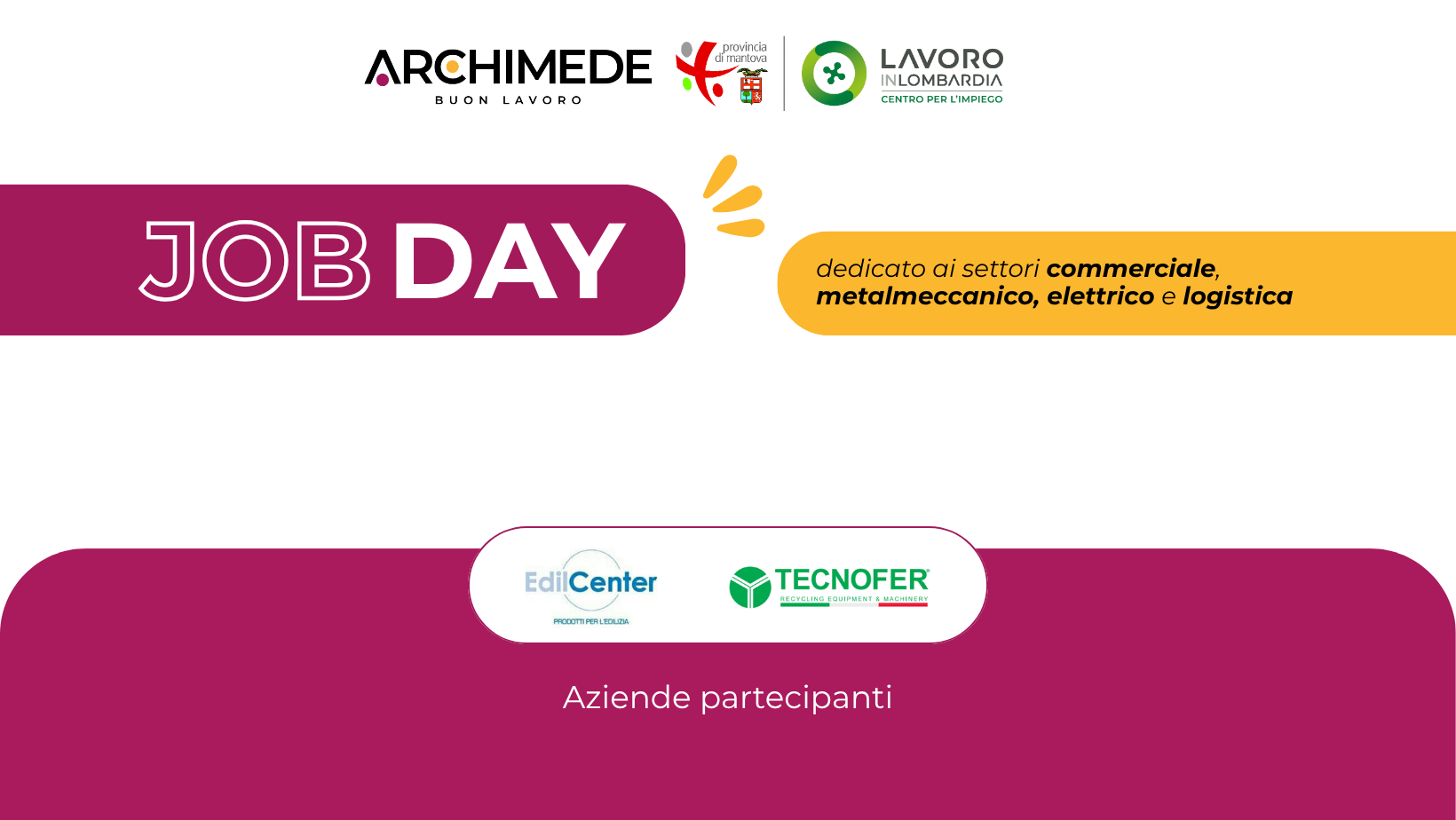 Job Day offerte di lavoro a ostiglia con archimede spa